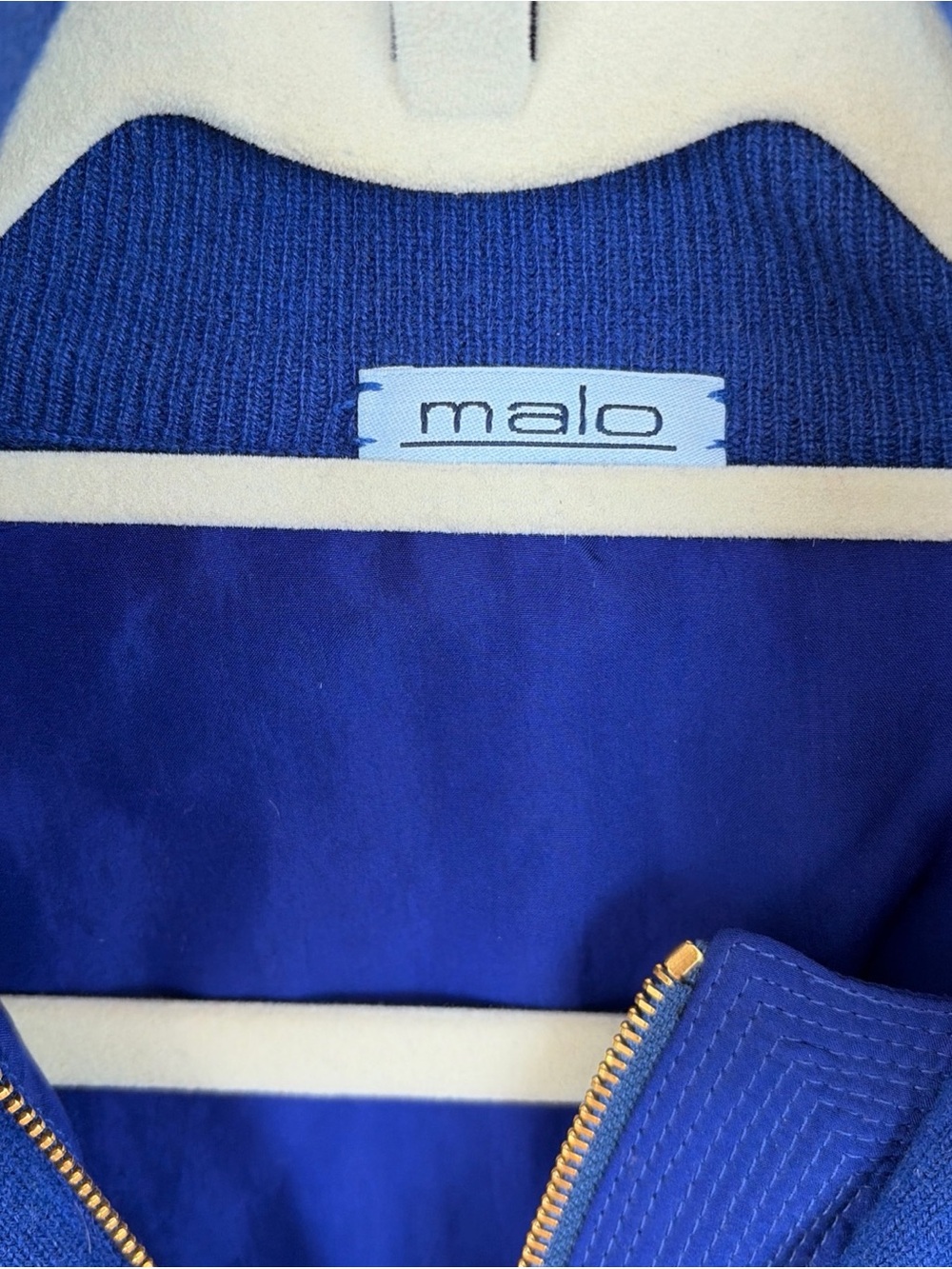 Malo Italy 100% Cashmere Jacket Women’s EU 42 Royal Blue Silk Lined Full Zip - Picture 6 of 11